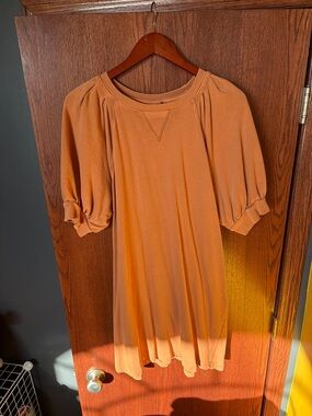 Universal Thread Puff Sleeve Tunic in Burnt Orange